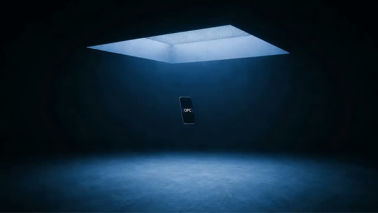 The One Percent Club app on a phone, turning a full circle under a skylight